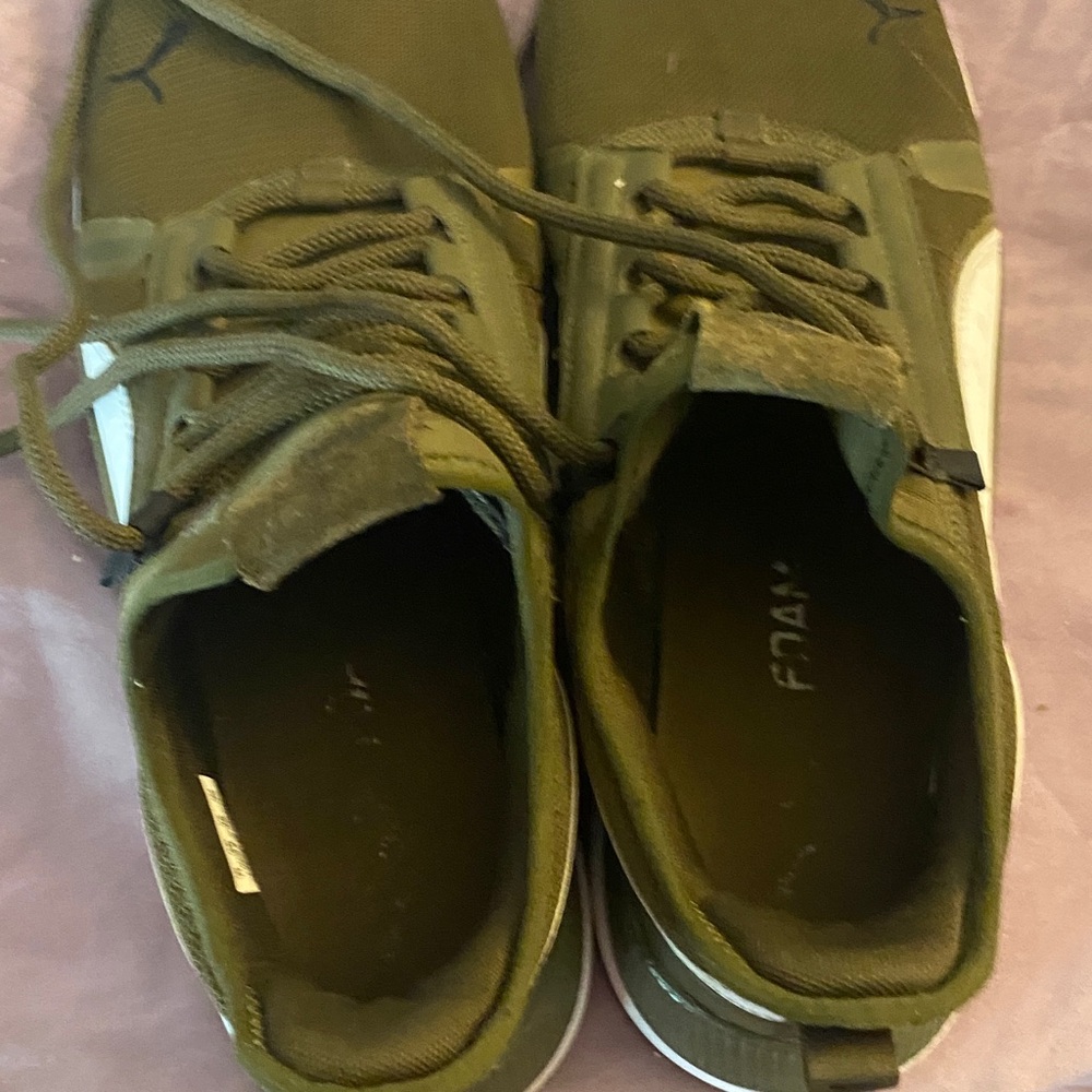 Puma Future Street Plus Green and cream size12 - Picture 9 of 11